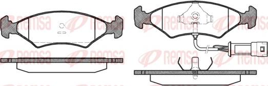 Remsa 0119.32 - Brake Pad Set, disc brake autospares.lv