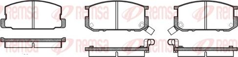 Remsa 0180.02 - Brake Pad Set, disc brake autospares.lv