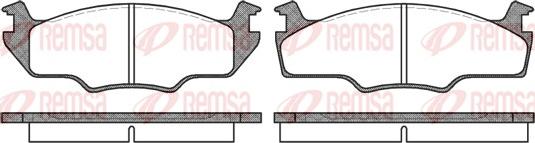 Remsa 0121.00 - Brake Pad Set, disc brake autospares.lv