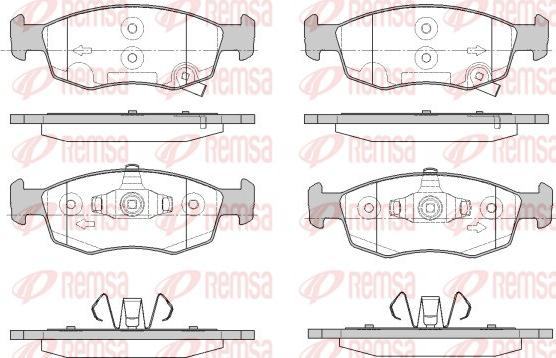 Remsa 0172.34 - Brake Pad Set, disc brake autospares.lv