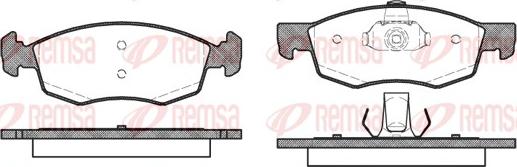 Remsa 0172.30 - Brake Pad Set, disc brake autospares.lv