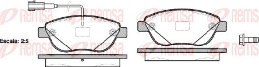 Remsa 0859.12 - Brake Pad Set, disc brake autospares.lv