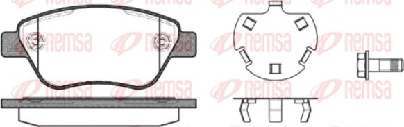 Remsa 0858.30 - Brake Pad Set, disc brake autospares.lv