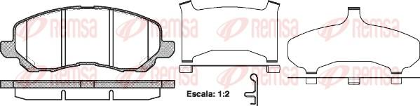 Remsa 0804.31 - Brake Pad Set, disc brake autospares.lv