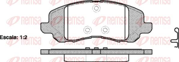 Remsa 0804.20 - Brake Pad Set, disc brake autospares.lv