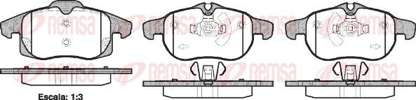 Remsa 0888.40 - Brake Pad Set, disc brake autospares.lv