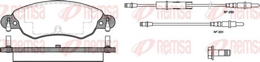 Remsa 0829.04 - Brake Pad Set, disc brake autospares.lv