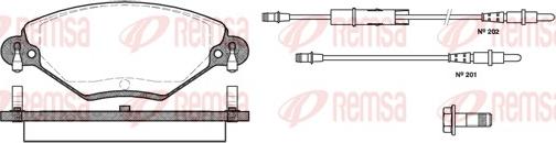 Remsa 0828.04 - Brake Pad Set, disc brake autospares.lv