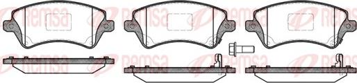 Remsa 0822.12 - Brake Pad Set, disc brake autospares.lv