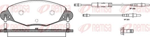 Remsa 0827.04 - Brake Pad Set, disc brake autospares.lv