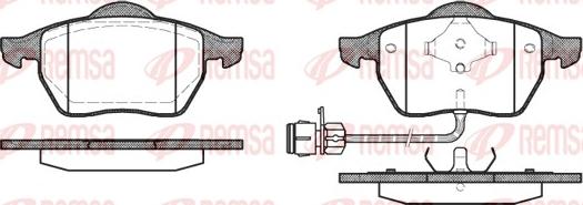 Remsa 0390.02 - Brake Pad Set, disc brake autospares.lv