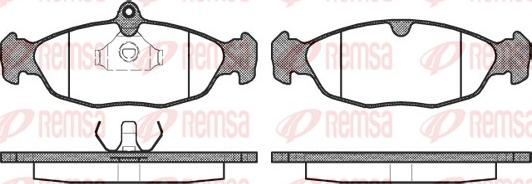 Remsa 0393.00 - Brake Pad Set, disc brake autospares.lv