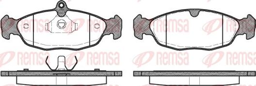 Remsa 0393.20 - Brake Pad Set, disc brake autospares.lv