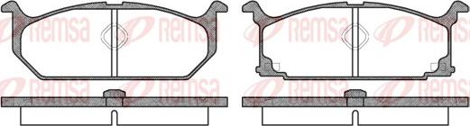 Remsa 0358.00 - Brake Pad Set, disc brake autospares.lv