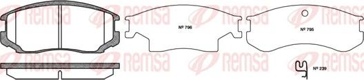 Remsa 0357.22 - Brake Pad Set, disc brake autospares.lv