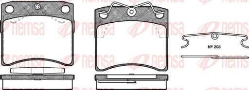 Remsa 0385.10 - Brake Pad Set, disc brake autospares.lv