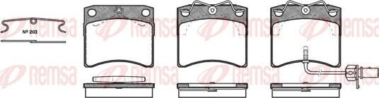 Remsa 0385.11 - Brake Pad Set, disc brake autospares.lv