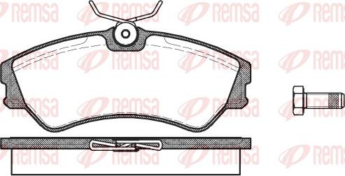 Remsa 0383.00 - Brake Pad Set, disc brake autospares.lv