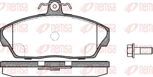 Remsa 0337.10 - Brake Pad Set, disc brake autospares.lv
