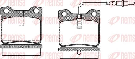 Remsa 0321.02 - Brake Pad Set, disc brake autospares.lv