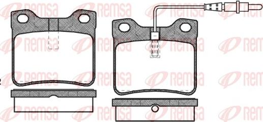 Remsa 0321.22 - Brake Pad Set, disc brake autospares.lv