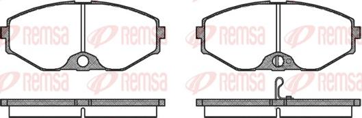 Remsa 0375.02 - Brake Pad Set, disc brake autospares.lv