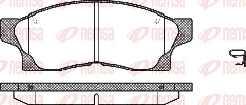 Remsa 0377.00 - Brake Pad Set, disc brake autospares.lv