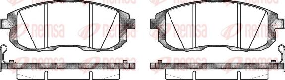 Remsa 0293.14 - Brake Pad Set, disc brake autospares.lv