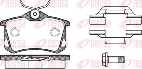 Remsa 0263.50 - Brake Pad Set, disc brake autospares.lv