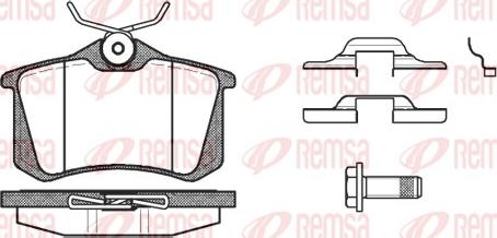 Remsa 0263.16 - Brake Pad Set, disc brake autospares.lv