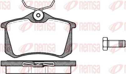 Remsa 0263.10 - Brake Pad Set, disc brake autospares.lv