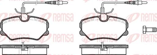 Remsa 0262.12 - Brake Pad Set, disc brake autospares.lv