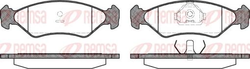 Remsa 0285.10 - Brake Pad Set, disc brake autospares.lv