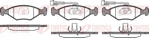 Remsa 0281.42 - Brake Pad Set, disc brake autospares.lv