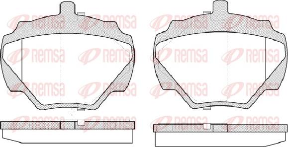 Remsa 0222.10 - Brake Pad Set, disc brake autospares.lv