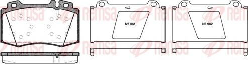 Remsa 0769.00 - Brake Pad Set, disc brake autospares.lv