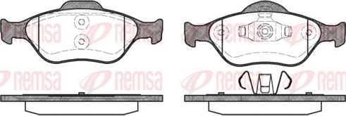 Remsa 0766.00 - Brake Pad Set, disc brake autospares.lv