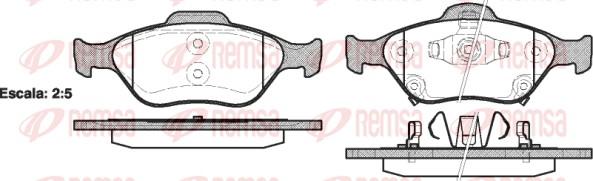 Remsa 0766.12 - Brake Pad Set, disc brake autospares.lv