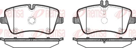 Remsa 0768.00 - Brake Pad Set, disc brake autospares.lv