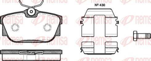 Remsa 0767.10 - Brake Pad Set, disc brake autospares.lv