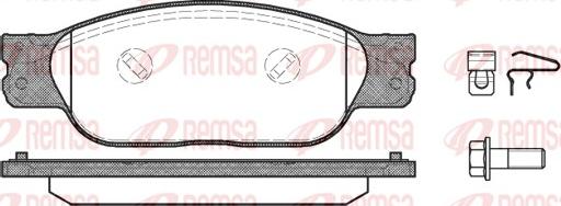 Remsa 0731.10 - Brake Pad Set, disc brake autospares.lv