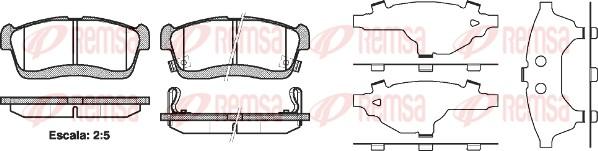 Remsa 0724.42 - Brake Pad Set, disc brake autospares.lv