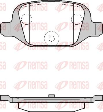 Remsa 0727.00 - Brake Pad Set, disc brake autospares.lv