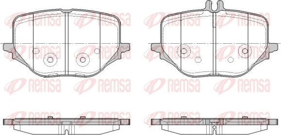 Remsa 1950.00 - Brake Pad Set, disc brake autospares.lv