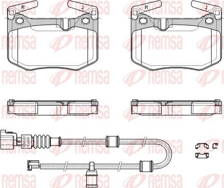 Remsa 1979.02 - Brake Pad Set, disc brake autospares.lv