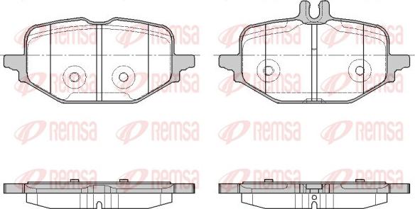 Remsa 1972.10 - Brake Pad Set, disc brake autospares.lv