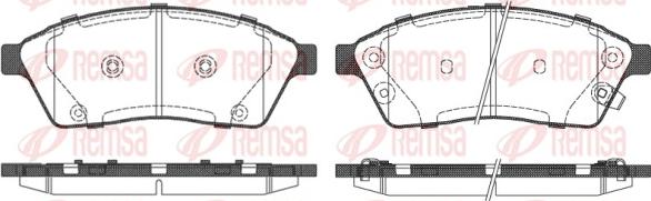 Remsa 1411.00 - Brake Pad Set, disc brake autospares.lv