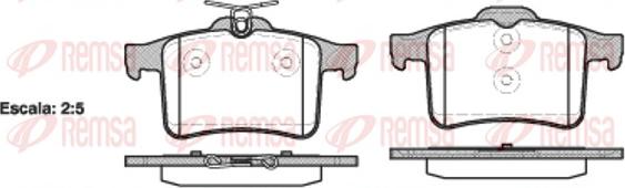 Remsa 1428.00 - Brake Pad Set, disc brake autospares.lv