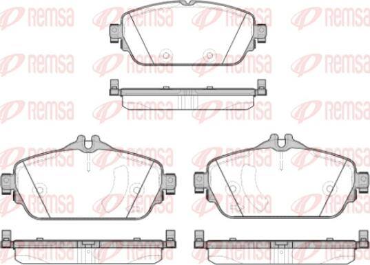 Remsa 1592.08 - Brake Pad Set, disc brake autospares.lv