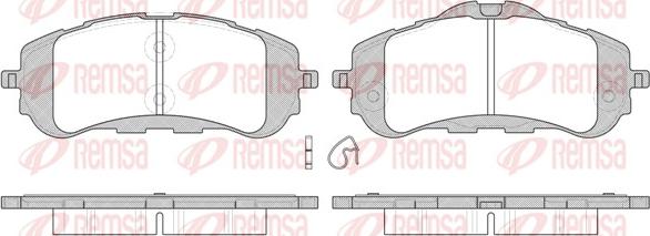 Remsa 1559.00 - Brake Pad Set, disc brake autospares.lv